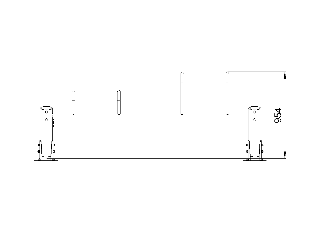 Sports system Bench with stops